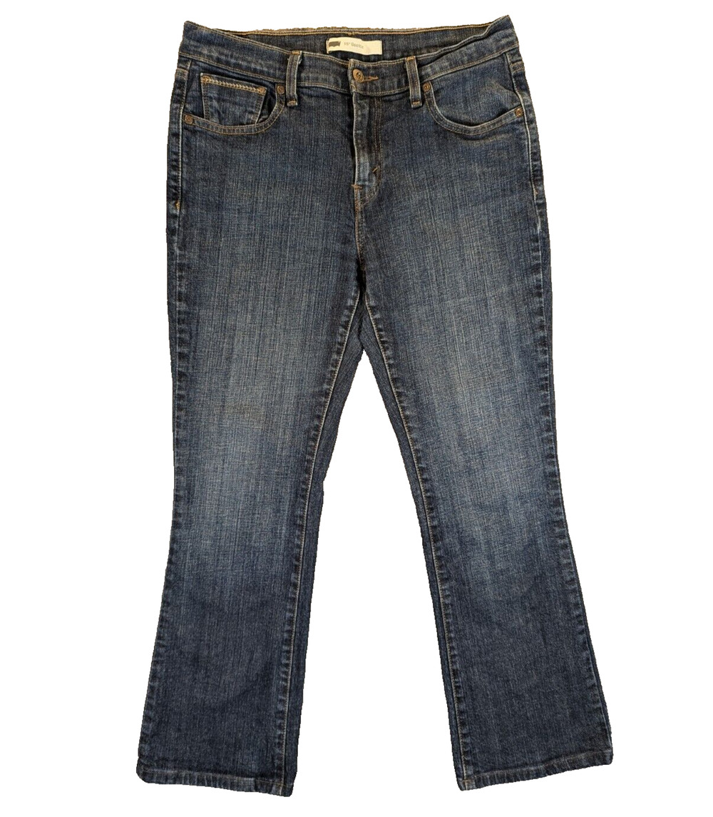 Levi's 515 Jeans Womens 10M Blue Bootcut Mid-Rise Flared Medium Wash Cotton
